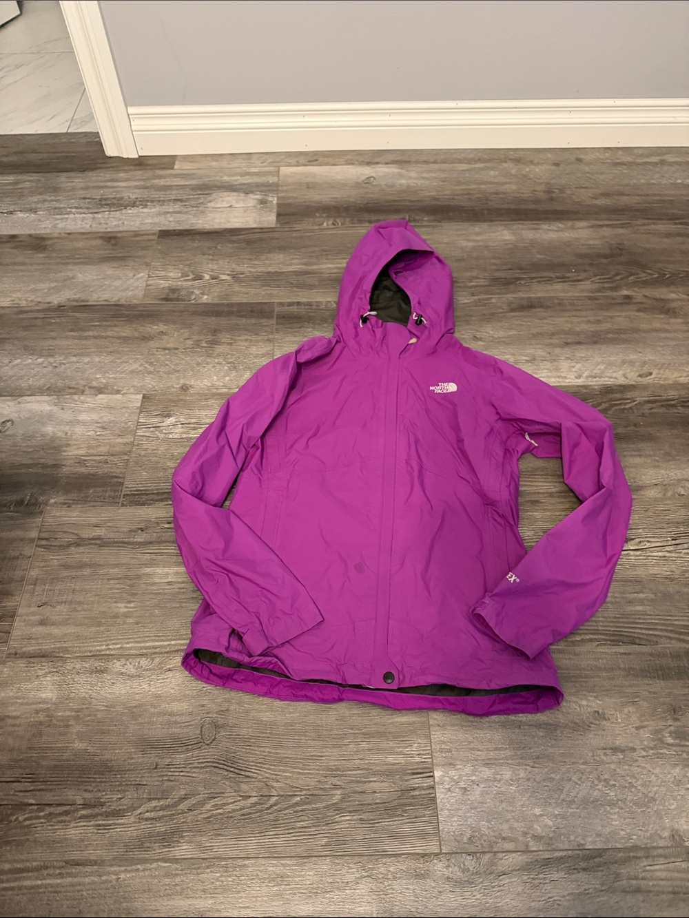 The North Face Women's Bright Purple Hooded Ski Jacket